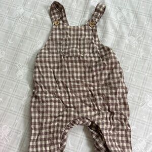 Plaid overalls